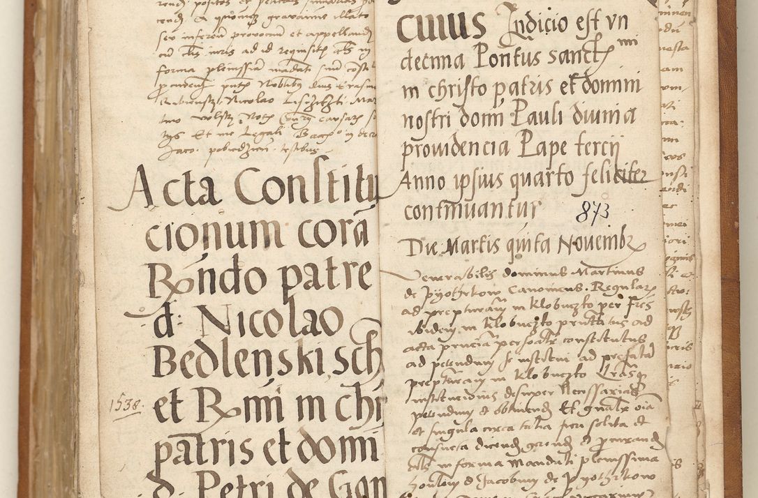 Zdjęcie nr 216 dla obiektu archiwalnego: Ac[ta con]stitutio[num procuratorum] coram [reve]rendo pa[tre domino] Nicola[o Be]dlenski [scho]lastico [vica]rioque i[n spiritua]libus [generali] Cra[coviensi] an[no Domini millesimo quingentesimo vigesimo octavo].
