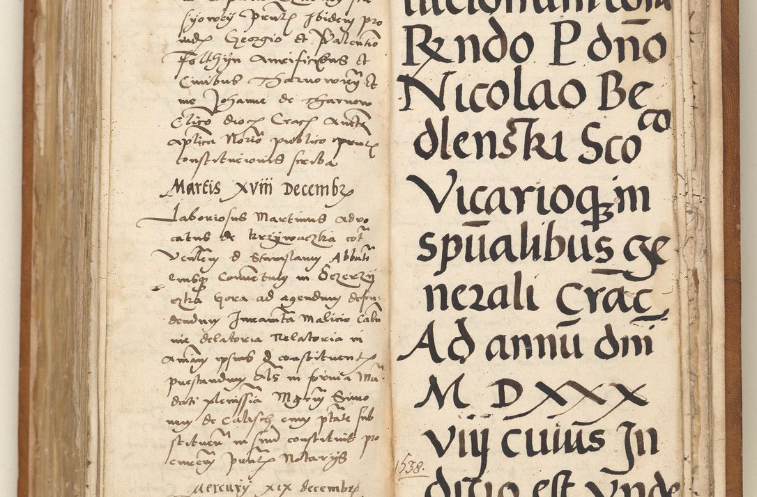 Zdjęcie nr 205 dla obiektu archiwalnego: Ac[ta con]stitutio[num procuratorum] coram [reve]rendo pa[tre domino] Nicola[o Be]dlenski [scho]lastico [vica]rioque i[n spiritua]libus [generali] Cra[coviensi] an[no Domini millesimo quingentesimo vigesimo octavo].