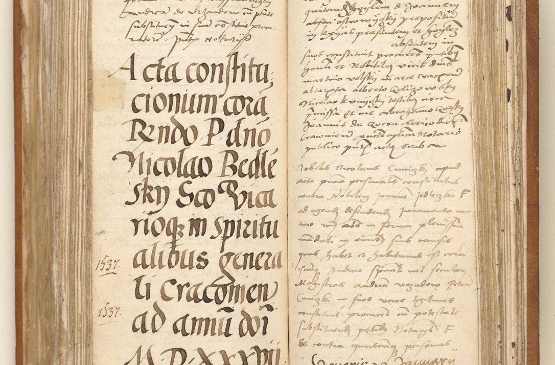 Zdjęcie nr 150 dla obiektu archiwalnego: Ac[ta con]stitutio[num procuratorum] coram [reve]rendo pa[tre domino] Nicola[o Be]dlenski [scho]lastico [vica]rioque i[n spiritua]libus [generali] Cra[coviensi] an[no Domini millesimo quingentesimo vigesimo octavo].