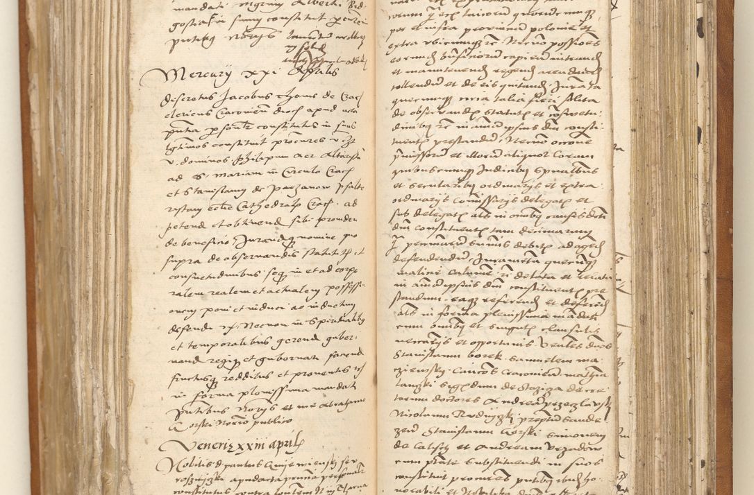 Zdjęcie nr 104 dla obiektu archiwalnego: Ac[ta con]stitutio[num procuratorum] coram [reve]rendo pa[tre domino] Nicola[o Be]dlenski [scho]lastico [vica]rioque i[n spiritua]libus [generali] Cra[coviensi] an[no Domini millesimo quingentesimo vigesimo octavo].