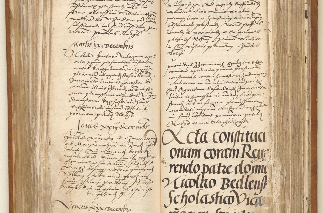 Zdjęcie nr 40 dla obiektu archiwalnego: Ac[ta con]stitutio[num procuratorum] coram [reve]rendo pa[tre domino] Nicola[o Be]dlenski [scho]lastico [vica]rioque i[n spiritua]libus [generali] Cra[coviensi] an[no Domini millesimo quingentesimo vigesimo octavo].