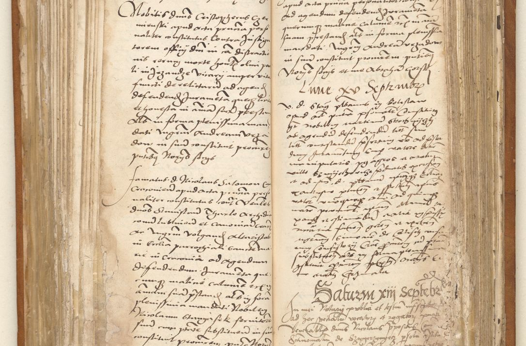 Zdjęcie nr 28 dla obiektu archiwalnego: Ac[ta con]stitutio[num procuratorum] coram [reve]rendo pa[tre domino] Nicola[o Be]dlenski [scho]lastico [vica]rioque i[n spiritua]libus [generali] Cra[coviensi] an[no Domini millesimo quingentesimo vigesimo octavo].