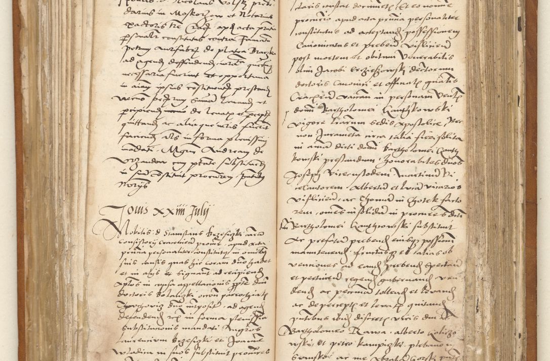 Zdjęcie nr 21 dla obiektu archiwalnego: Ac[ta con]stitutio[num procuratorum] coram [reve]rendo pa[tre domino] Nicola[o Be]dlenski [scho]lastico [vica]rioque i[n spiritua]libus [generali] Cra[coviensi] an[no Domini millesimo quingentesimo vigesimo octavo].