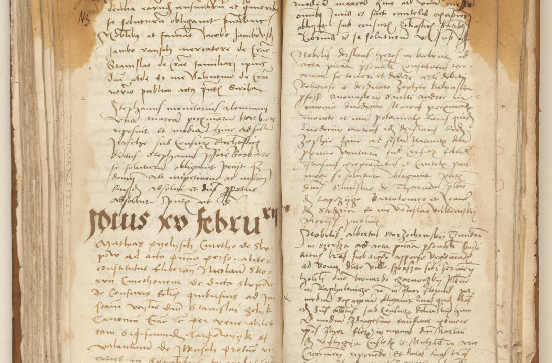 Zdjęcie nr 171 dla obiektu archiwalnego: [Acta] obligation[um] coram reverendo p[atre] domino Johanne de Starzechouicze decretor[um] doctore, scolastico Visl[i]ciensi, canonico et in spirituali[bus] vicario generali Crac[oviensi] ad annum Domini m[ille]simum quingentesimum [quartum], indicione septim[a], [pon]tificatus sancti[ssimi in] Christo patris [domini nostri] domini Julii divina pro[vi]dencia pape secundi, anno primo feliciter i[nci]piunt.