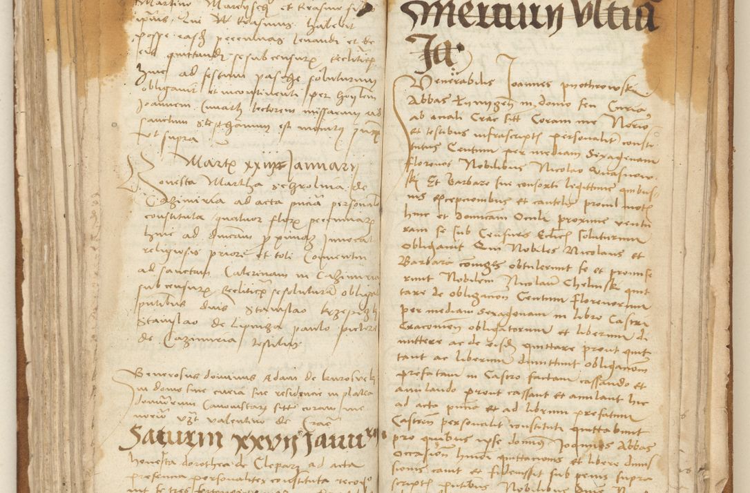 Zdjęcie nr 169 dla obiektu archiwalnego: [Acta] obligation[um] coram reverendo p[atre] domino Johanne de Starzechouicze decretor[um] doctore, scolastico Visl[i]ciensi, canonico et in spirituali[bus] vicario generali Crac[oviensi] ad annum Domini m[ille]simum quingentesimum [quartum], indicione septim[a], [pon]tificatus sancti[ssimi in] Christo patris [domini nostri] domini Julii divina pro[vi]dencia pape secundi, anno primo feliciter i[nci]piunt.