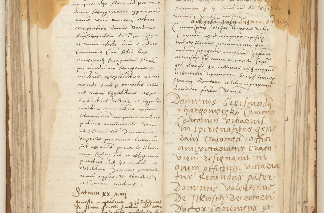 Zdjęcie nr 161 dla obiektu archiwalnego: [Acta] obligation[um] coram reverendo p[atre] domino Johanne de Starzechouicze decretor[um] doctore, scolastico Visl[i]ciensi, canonico et in spirituali[bus] vicario generali Crac[oviensi] ad annum Domini m[ille]simum quingentesimum [quartum], indicione septim[a], [pon]tificatus sancti[ssimi in] Christo patris [domini nostri] domini Julii divina pro[vi]dencia pape secundi, anno primo feliciter i[nci]piunt.