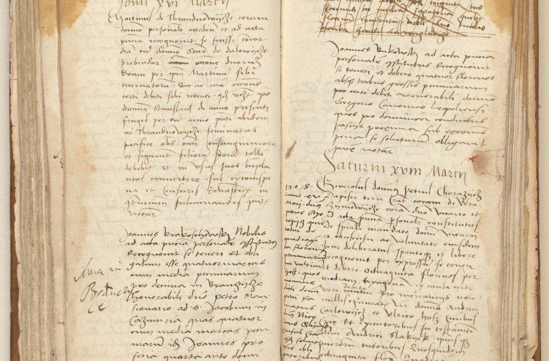Zdjęcie nr 152 dla obiektu archiwalnego: [Acta] obligation[um] coram reverendo p[atre] domino Johanne de Starzechouicze decretor[um] doctore, scolastico Visl[i]ciensi, canonico et in spirituali[bus] vicario generali Crac[oviensi] ad annum Domini m[ille]simum quingentesimum [quartum], indicione septim[a], [pon]tificatus sancti[ssimi in] Christo patris [domini nostri] domini Julii divina pro[vi]dencia pape secundi, anno primo feliciter i[nci]piunt.