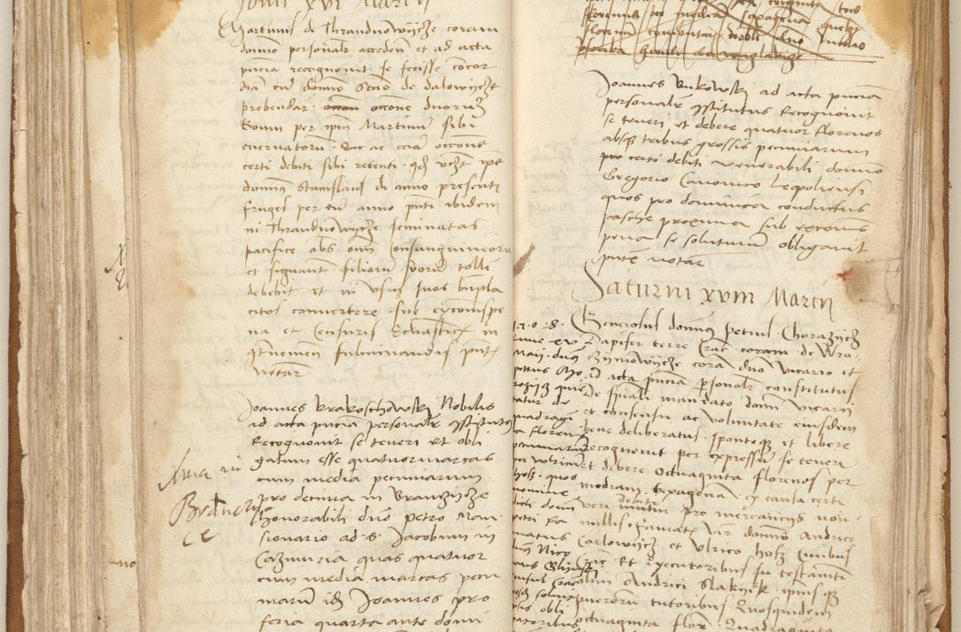 Zdjęcie nr 151 dla obiektu archiwalnego: [Acta] obligation[um] coram reverendo p[atre] domino Johanne de Starzechouicze decretor[um] doctore, scolastico Visl[i]ciensi, canonico et in spirituali[bus] vicario generali Crac[oviensi] ad annum Domini m[ille]simum quingentesimum [quartum], indicione septim[a], [pon]tificatus sancti[ssimi in] Christo patris [domini nostri] domini Julii divina pro[vi]dencia pape secundi, anno primo feliciter i[nci]piunt.