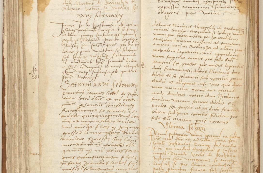 Zdjęcie nr 148 dla obiektu archiwalnego: [Acta] obligation[um] coram reverendo p[atre] domino Johanne de Starzechouicze decretor[um] doctore, scolastico Visl[i]ciensi, canonico et in spirituali[bus] vicario generali Crac[oviensi] ad annum Domini m[ille]simum quingentesimum [quartum], indicione septim[a], [pon]tificatus sancti[ssimi in] Christo patris [domini nostri] domini Julii divina pro[vi]dencia pape secundi, anno primo feliciter i[nci]piunt.