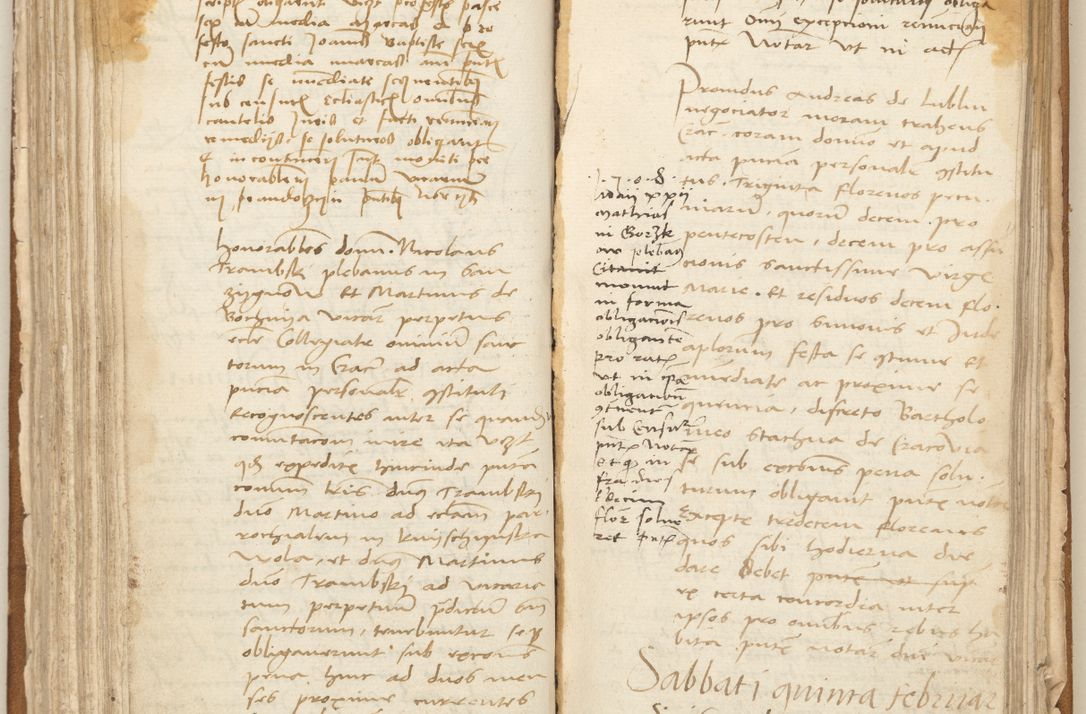 Zdjęcie nr 145 dla obiektu archiwalnego: [Acta] obligation[um] coram reverendo p[atre] domino Johanne de Starzechouicze decretor[um] doctore, scolastico Visl[i]ciensi, canonico et in spirituali[bus] vicario generali Crac[oviensi] ad annum Domini m[ille]simum quingentesimum [quartum], indicione septim[a], [pon]tificatus sancti[ssimi in] Christo patris [domini nostri] domini Julii divina pro[vi]dencia pape secundi, anno primo feliciter i[nci]piunt.