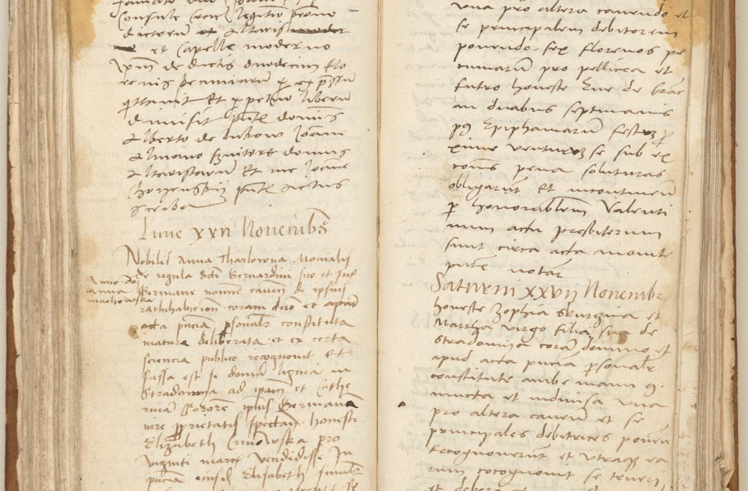 Zdjęcie nr 140 dla obiektu archiwalnego: [Acta] obligation[um] coram reverendo p[atre] domino Johanne de Starzechouicze decretor[um] doctore, scolastico Visl[i]ciensi, canonico et in spirituali[bus] vicario generali Crac[oviensi] ad annum Domini m[ille]simum quingentesimum [quartum], indicione septim[a], [pon]tificatus sancti[ssimi in] Christo patris [domini nostri] domini Julii divina pro[vi]dencia pape secundi, anno primo feliciter i[nci]piunt.