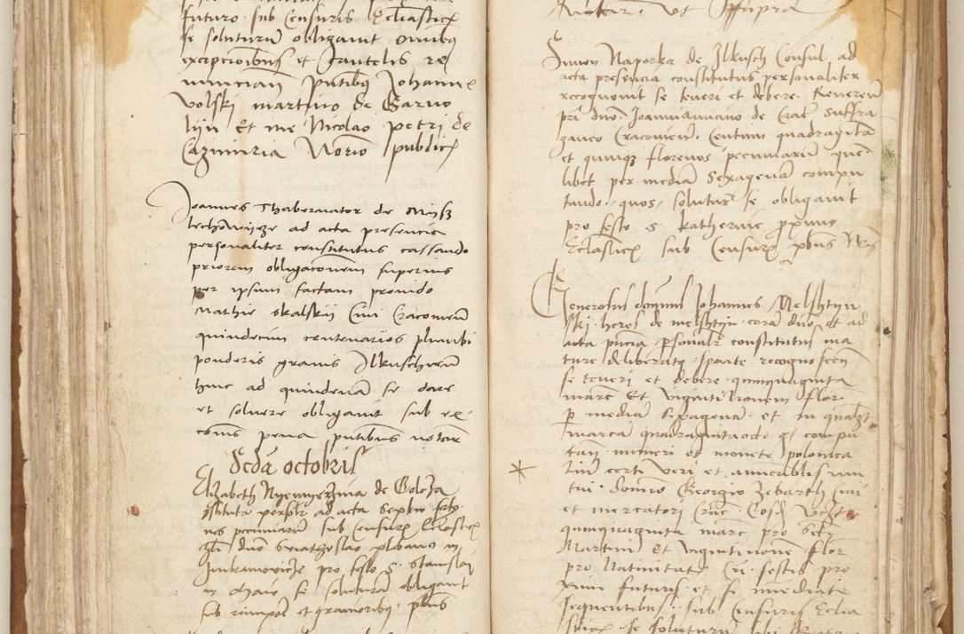 Zdjęcie nr 135 dla obiektu archiwalnego: [Acta] obligation[um] coram reverendo p[atre] domino Johanne de Starzechouicze decretor[um] doctore, scolastico Visl[i]ciensi, canonico et in spirituali[bus] vicario generali Crac[oviensi] ad annum Domini m[ille]simum quingentesimum [quartum], indicione septim[a], [pon]tificatus sancti[ssimi in] Christo patris [domini nostri] domini Julii divina pro[vi]dencia pape secundi, anno primo feliciter i[nci]piunt.