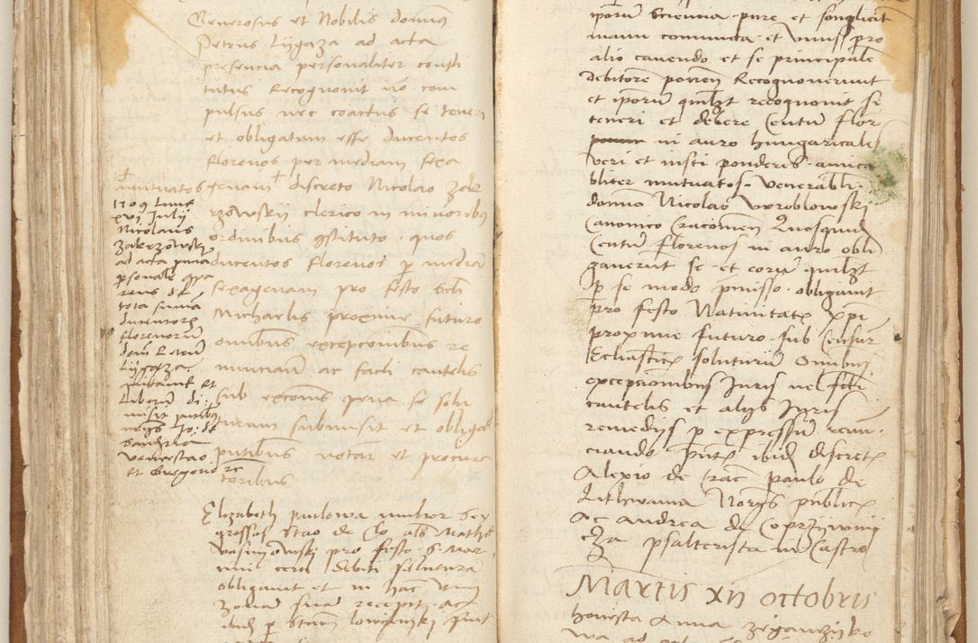 Zdjęcie nr 136 dla obiektu archiwalnego: [Acta] obligation[um] coram reverendo p[atre] domino Johanne de Starzechouicze decretor[um] doctore, scolastico Visl[i]ciensi, canonico et in spirituali[bus] vicario generali Crac[oviensi] ad annum Domini m[ille]simum quingentesimum [quartum], indicione septim[a], [pon]tificatus sancti[ssimi in] Christo patris [domini nostri] domini Julii divina pro[vi]dencia pape secundi, anno primo feliciter i[nci]piunt.