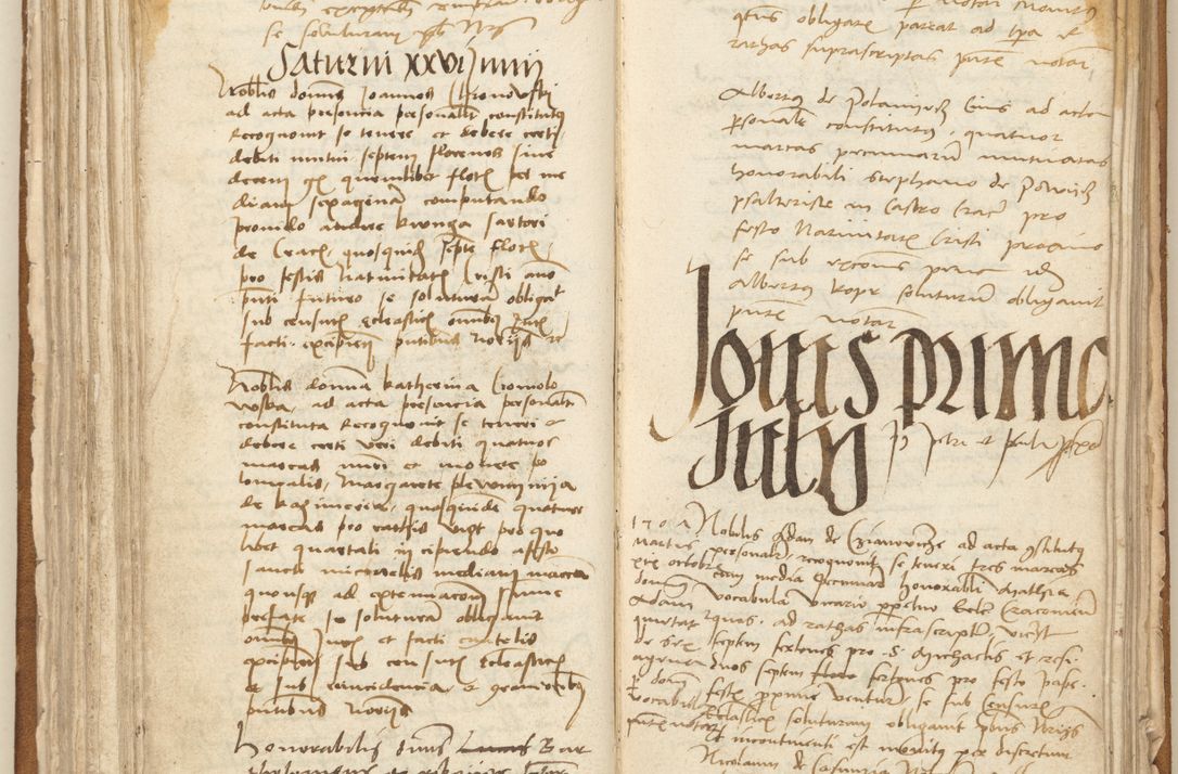 Zdjęcie nr 128 dla obiektu archiwalnego: [Acta] obligation[um] coram reverendo p[atre] domino Johanne de Starzechouicze decretor[um] doctore, scolastico Visl[i]ciensi, canonico et in spirituali[bus] vicario generali Crac[oviensi] ad annum Domini m[ille]simum quingentesimum [quartum], indicione septim[a], [pon]tificatus sancti[ssimi in] Christo patris [domini nostri] domini Julii divina pro[vi]dencia pape secundi, anno primo feliciter i[nci]piunt.