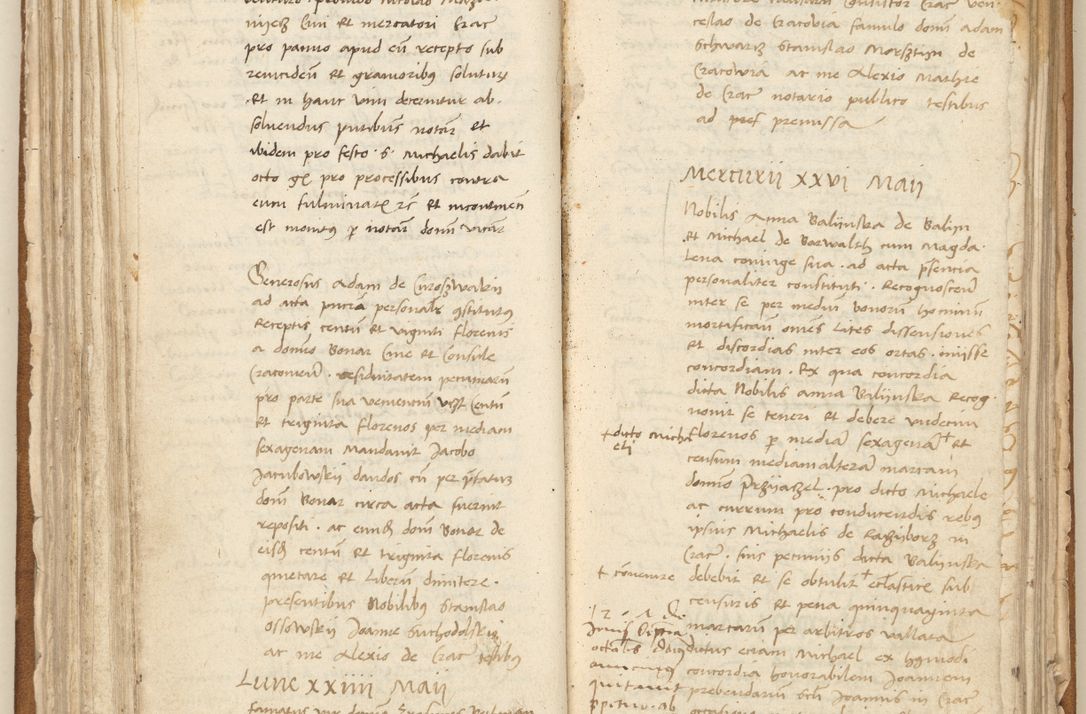 Zdjęcie nr 123 dla obiektu archiwalnego: [Acta] obligation[um] coram reverendo p[atre] domino Johanne de Starzechouicze decretor[um] doctore, scolastico Visl[i]ciensi, canonico et in spirituali[bus] vicario generali Crac[oviensi] ad annum Domini m[ille]simum quingentesimum [quartum], indicione septim[a], [pon]tificatus sancti[ssimi in] Christo patris [domini nostri] domini Julii divina pro[vi]dencia pape secundi, anno primo feliciter i[nci]piunt.