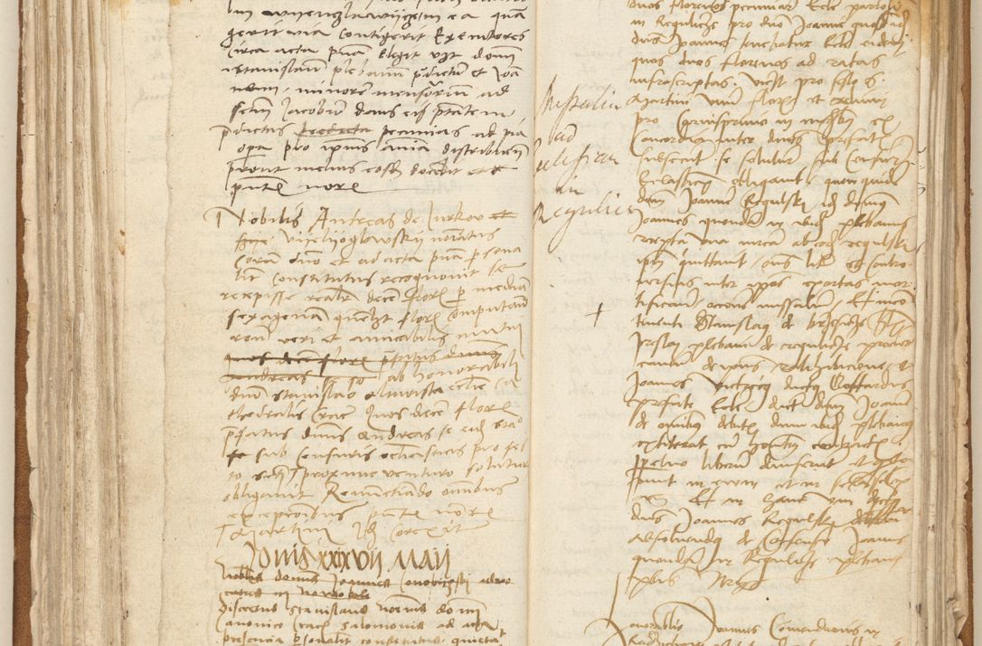 Zdjęcie nr 124 dla obiektu archiwalnego: [Acta] obligation[um] coram reverendo p[atre] domino Johanne de Starzechouicze decretor[um] doctore, scolastico Visl[i]ciensi, canonico et in spirituali[bus] vicario generali Crac[oviensi] ad annum Domini m[ille]simum quingentesimum [quartum], indicione septim[a], [pon]tificatus sancti[ssimi in] Christo patris [domini nostri] domini Julii divina pro[vi]dencia pape secundi, anno primo feliciter i[nci]piunt.