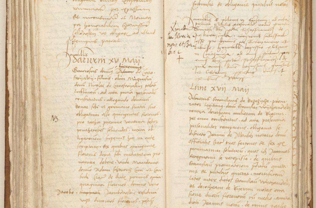 Zdjęcie nr 121 dla obiektu archiwalnego: [Acta] obligation[um] coram reverendo p[atre] domino Johanne de Starzechouicze decretor[um] doctore, scolastico Visl[i]ciensi, canonico et in spirituali[bus] vicario generali Crac[oviensi] ad annum Domini m[ille]simum quingentesimum [quartum], indicione septim[a], [pon]tificatus sancti[ssimi in] Christo patris [domini nostri] domini Julii divina pro[vi]dencia pape secundi, anno primo feliciter i[nci]piunt.