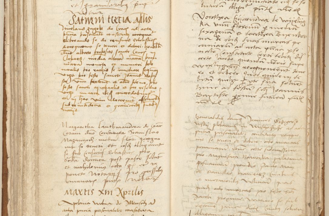 Zdjęcie nr 116 dla obiektu archiwalnego: [Acta] obligation[um] coram reverendo p[atre] domino Johanne de Starzechouicze decretor[um] doctore, scolastico Visl[i]ciensi, canonico et in spirituali[bus] vicario generali Crac[oviensi] ad annum Domini m[ille]simum quingentesimum [quartum], indicione septim[a], [pon]tificatus sancti[ssimi in] Christo patris [domini nostri] domini Julii divina pro[vi]dencia pape secundi, anno primo feliciter i[nci]piunt.