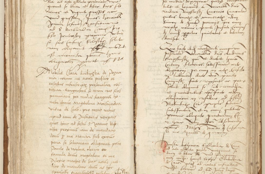 Zdjęcie nr 110 dla obiektu archiwalnego: [Acta] obligation[um] coram reverendo p[atre] domino Johanne de Starzechouicze decretor[um] doctore, scolastico Visl[i]ciensi, canonico et in spirituali[bus] vicario generali Crac[oviensi] ad annum Domini m[ille]simum quingentesimum [quartum], indicione septim[a], [pon]tificatus sancti[ssimi in] Christo patris [domini nostri] domini Julii divina pro[vi]dencia pape secundi, anno primo feliciter i[nci]piunt.