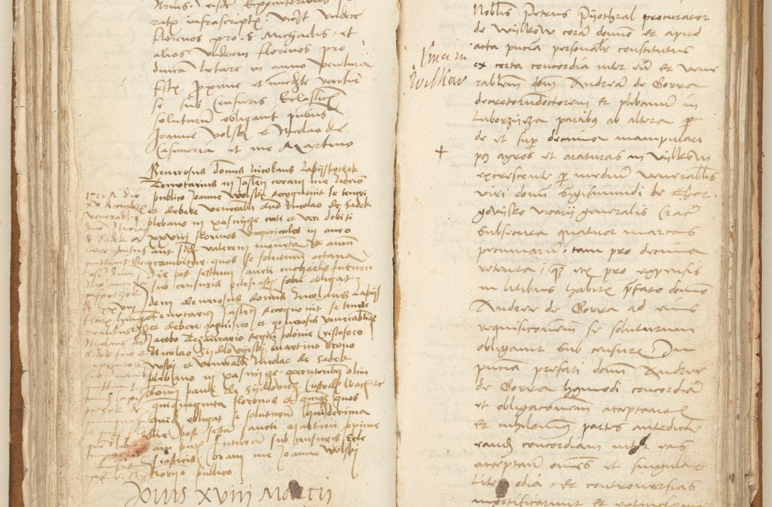 Zdjęcie nr 111 dla obiektu archiwalnego: [Acta] obligation[um] coram reverendo p[atre] domino Johanne de Starzechouicze decretor[um] doctore, scolastico Visl[i]ciensi, canonico et in spirituali[bus] vicario generali Crac[oviensi] ad annum Domini m[ille]simum quingentesimum [quartum], indicione septim[a], [pon]tificatus sancti[ssimi in] Christo patris [domini nostri] domini Julii divina pro[vi]dencia pape secundi, anno primo feliciter i[nci]piunt.