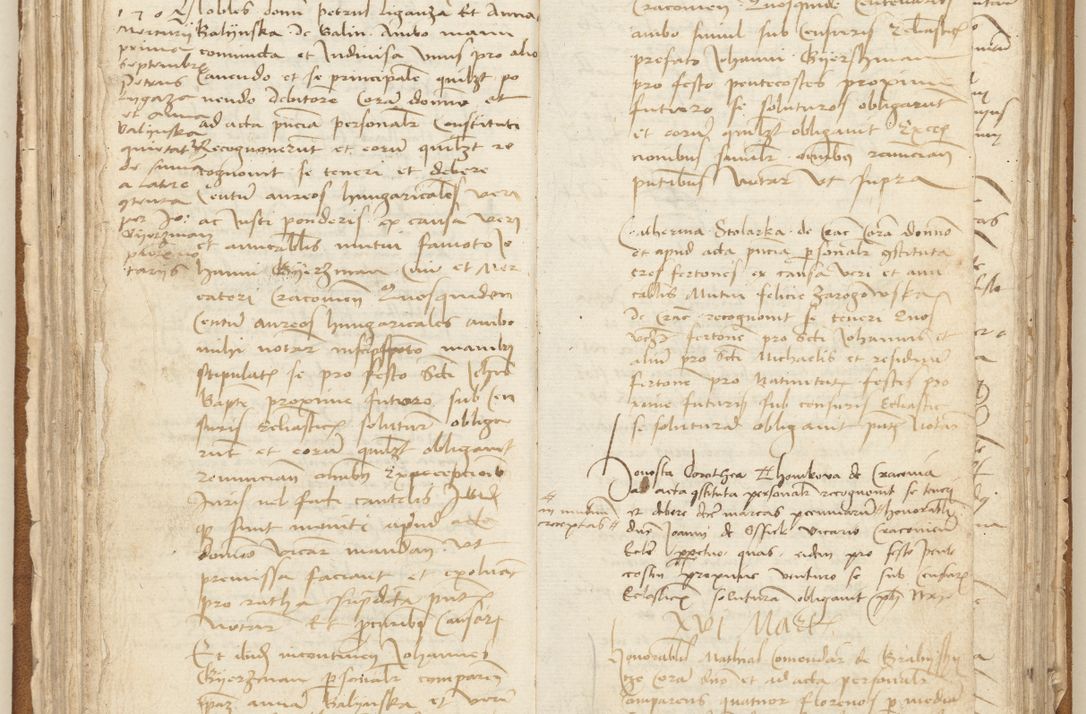 Zdjęcie nr 109 dla obiektu archiwalnego: [Acta] obligation[um] coram reverendo p[atre] domino Johanne de Starzechouicze decretor[um] doctore, scolastico Visl[i]ciensi, canonico et in spirituali[bus] vicario generali Crac[oviensi] ad annum Domini m[ille]simum quingentesimum [quartum], indicione septim[a], [pon]tificatus sancti[ssimi in] Christo patris [domini nostri] domini Julii divina pro[vi]dencia pape secundi, anno primo feliciter i[nci]piunt.