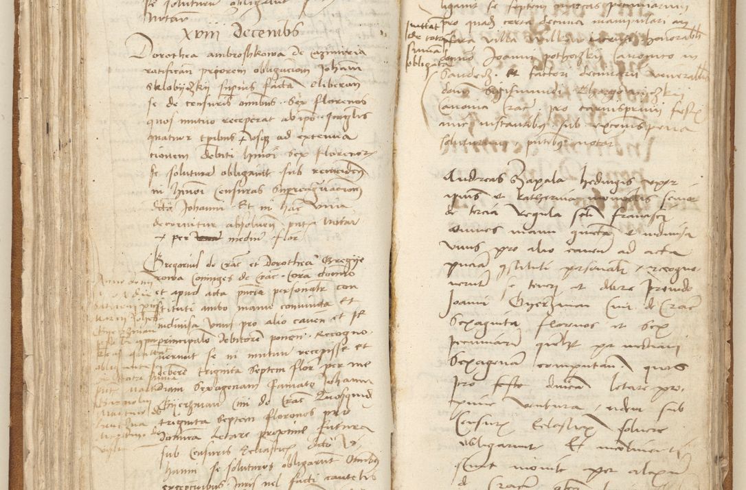 Zdjęcie nr 98 dla obiektu archiwalnego: [Acta] obligation[um] coram reverendo p[atre] domino Johanne de Starzechouicze decretor[um] doctore, scolastico Visl[i]ciensi, canonico et in spirituali[bus] vicario generali Crac[oviensi] ad annum Domini m[ille]simum quingentesimum [quartum], indicione septim[a], [pon]tificatus sancti[ssimi in] Christo patris [domini nostri] domini Julii divina pro[vi]dencia pape secundi, anno primo feliciter i[nci]piunt.