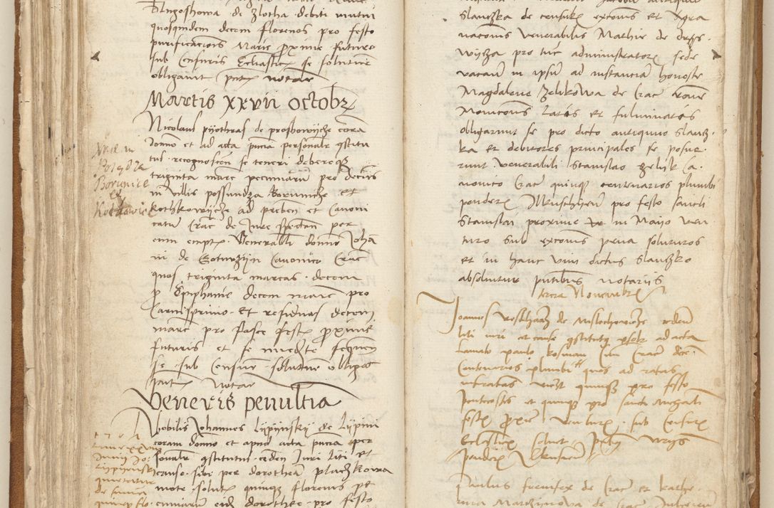 Zdjęcie nr 95 dla obiektu archiwalnego: [Acta] obligation[um] coram reverendo p[atre] domino Johanne de Starzechouicze decretor[um] doctore, scolastico Visl[i]ciensi, canonico et in spirituali[bus] vicario generali Crac[oviensi] ad annum Domini m[ille]simum quingentesimum [quartum], indicione septim[a], [pon]tificatus sancti[ssimi in] Christo patris [domini nostri] domini Julii divina pro[vi]dencia pape secundi, anno primo feliciter i[nci]piunt.