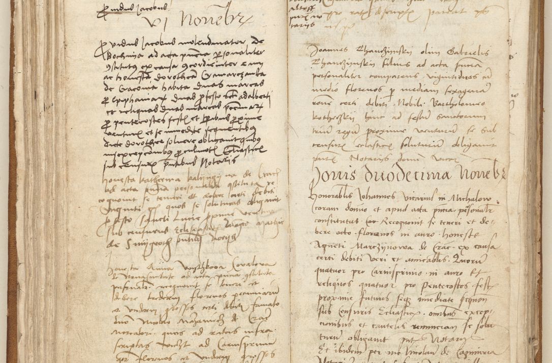 Zdjęcie nr 96 dla obiektu archiwalnego: [Acta] obligation[um] coram reverendo p[atre] domino Johanne de Starzechouicze decretor[um] doctore, scolastico Visl[i]ciensi, canonico et in spirituali[bus] vicario generali Crac[oviensi] ad annum Domini m[ille]simum quingentesimum [quartum], indicione septim[a], [pon]tificatus sancti[ssimi in] Christo patris [domini nostri] domini Julii divina pro[vi]dencia pape secundi, anno primo feliciter i[nci]piunt.