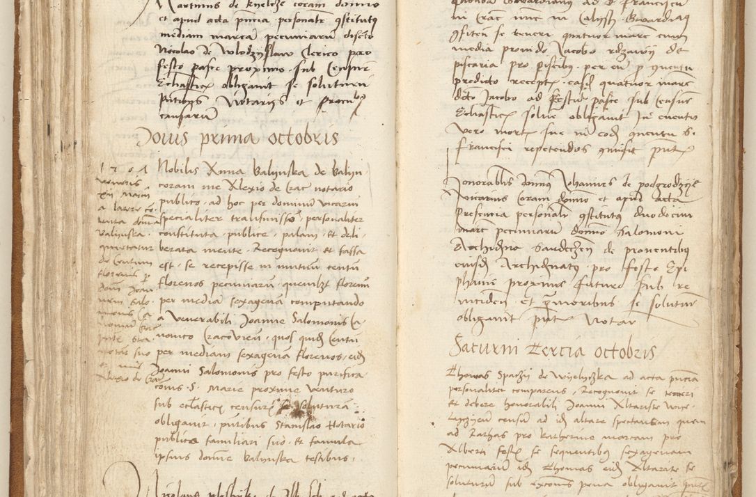 Zdjęcie nr 93 dla obiektu archiwalnego: [Acta] obligation[um] coram reverendo p[atre] domino Johanne de Starzechouicze decretor[um] doctore, scolastico Visl[i]ciensi, canonico et in spirituali[bus] vicario generali Crac[oviensi] ad annum Domini m[ille]simum quingentesimum [quartum], indicione septim[a], [pon]tificatus sancti[ssimi in] Christo patris [domini nostri] domini Julii divina pro[vi]dencia pape secundi, anno primo feliciter i[nci]piunt.