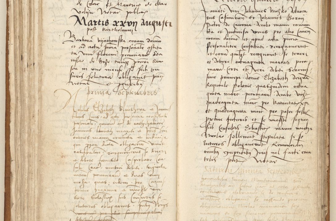 Zdjęcie nr 92 dla obiektu archiwalnego: [Acta] obligation[um] coram reverendo p[atre] domino Johanne de Starzechouicze decretor[um] doctore, scolastico Visl[i]ciensi, canonico et in spirituali[bus] vicario generali Crac[oviensi] ad annum Domini m[ille]simum quingentesimum [quartum], indicione septim[a], [pon]tificatus sancti[ssimi in] Christo patris [domini nostri] domini Julii divina pro[vi]dencia pape secundi, anno primo feliciter i[nci]piunt.