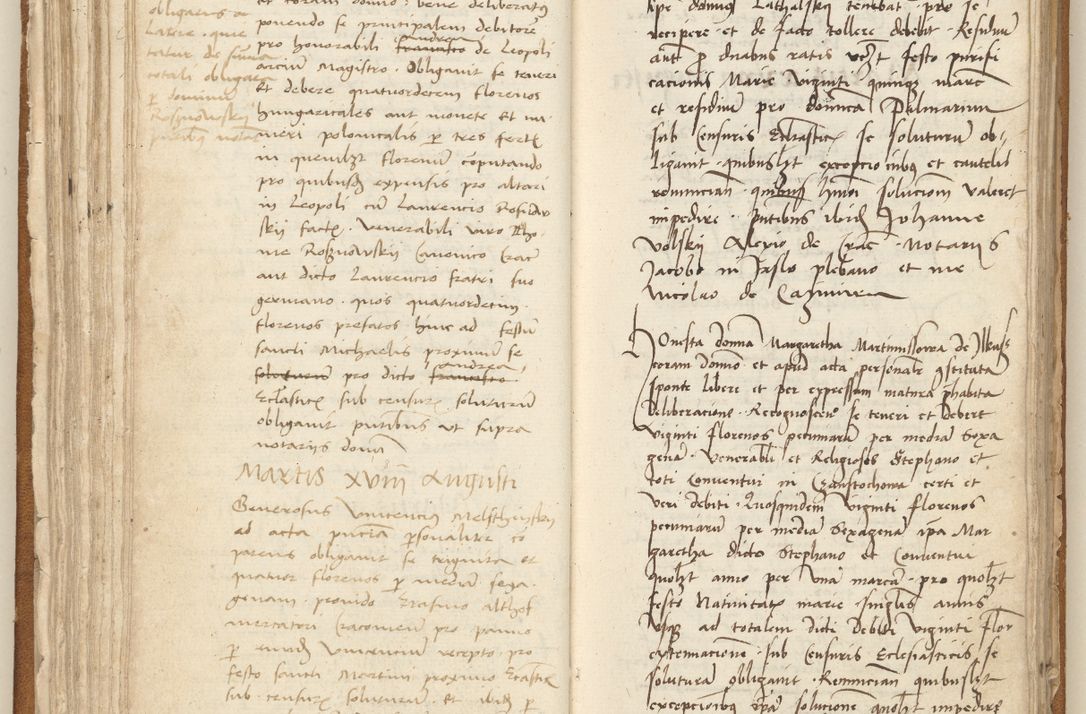 Zdjęcie nr 91 dla obiektu archiwalnego: [Acta] obligation[um] coram reverendo p[atre] domino Johanne de Starzechouicze decretor[um] doctore, scolastico Visl[i]ciensi, canonico et in spirituali[bus] vicario generali Crac[oviensi] ad annum Domini m[ille]simum quingentesimum [quartum], indicione septim[a], [pon]tificatus sancti[ssimi in] Christo patris [domini nostri] domini Julii divina pro[vi]dencia pape secundi, anno primo feliciter i[nci]piunt.