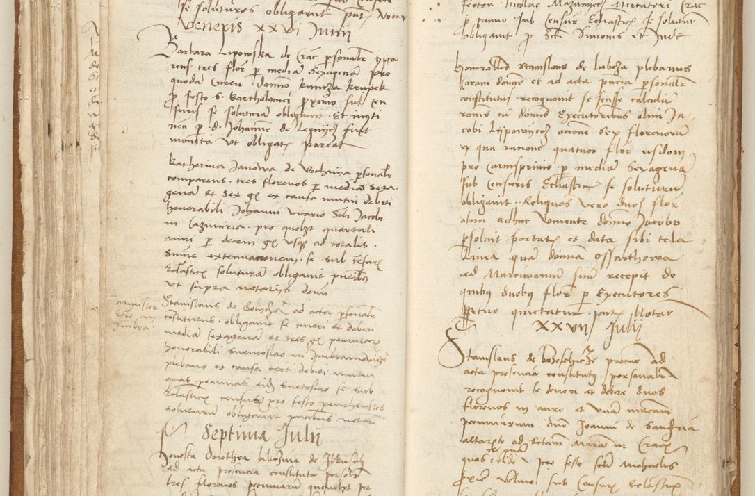 Zdjęcie nr 89 dla obiektu archiwalnego: [Acta] obligation[um] coram reverendo p[atre] domino Johanne de Starzechouicze decretor[um] doctore, scolastico Visl[i]ciensi, canonico et in spirituali[bus] vicario generali Crac[oviensi] ad annum Domini m[ille]simum quingentesimum [quartum], indicione septim[a], [pon]tificatus sancti[ssimi in] Christo patris [domini nostri] domini Julii divina pro[vi]dencia pape secundi, anno primo feliciter i[nci]piunt.