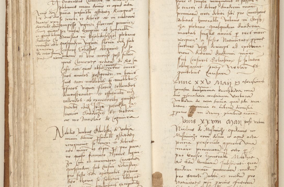 Zdjęcie nr 87 dla obiektu archiwalnego: [Acta] obligation[um] coram reverendo p[atre] domino Johanne de Starzechouicze decretor[um] doctore, scolastico Visl[i]ciensi, canonico et in spirituali[bus] vicario generali Crac[oviensi] ad annum Domini m[ille]simum quingentesimum [quartum], indicione septim[a], [pon]tificatus sancti[ssimi in] Christo patris [domini nostri] domini Julii divina pro[vi]dencia pape secundi, anno primo feliciter i[nci]piunt.