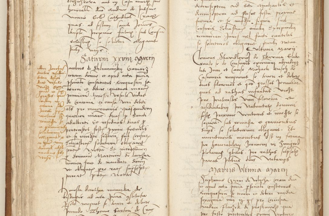 Zdjęcie nr 80 dla obiektu archiwalnego: [Acta] obligation[um] coram reverendo p[atre] domino Johanne de Starzechouicze decretor[um] doctore, scolastico Visl[i]ciensi, canonico et in spirituali[bus] vicario generali Crac[oviensi] ad annum Domini m[ille]simum quingentesimum [quartum], indicione septim[a], [pon]tificatus sancti[ssimi in] Christo patris [domini nostri] domini Julii divina pro[vi]dencia pape secundi, anno primo feliciter i[nci]piunt.