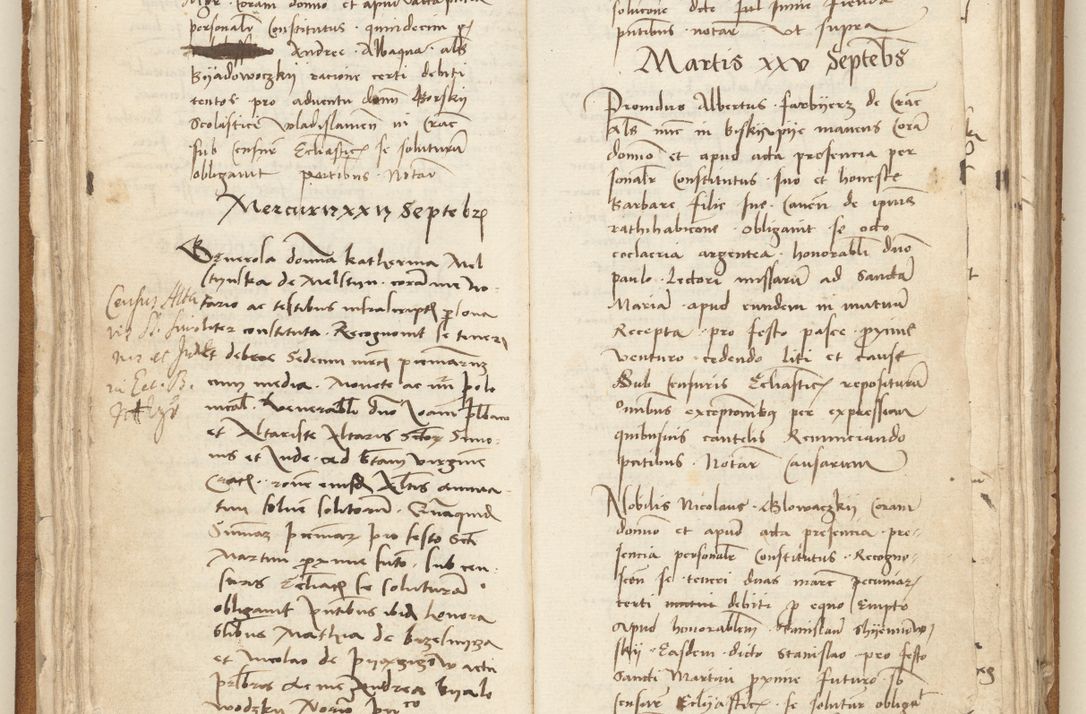 Zdjęcie nr 61 dla obiektu archiwalnego: [Acta] obligation[um] coram reverendo p[atre] domino Johanne de Starzechouicze decretor[um] doctore, scolastico Visl[i]ciensi, canonico et in spirituali[bus] vicario generali Crac[oviensi] ad annum Domini m[ille]simum quingentesimum [quartum], indicione septim[a], [pon]tificatus sancti[ssimi in] Christo patris [domini nostri] domini Julii divina pro[vi]dencia pape secundi, anno primo feliciter i[nci]piunt.