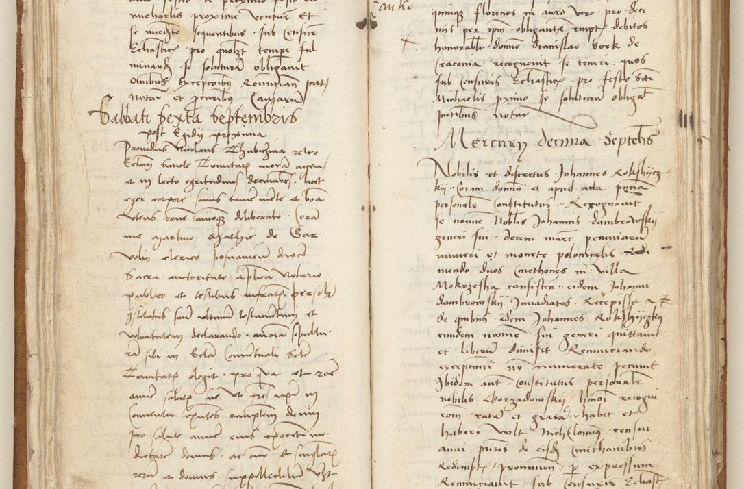 Zdjęcie nr 59 dla obiektu archiwalnego: [Acta] obligation[um] coram reverendo p[atre] domino Johanne de Starzechouicze decretor[um] doctore, scolastico Visl[i]ciensi, canonico et in spirituali[bus] vicario generali Crac[oviensi] ad annum Domini m[ille]simum quingentesimum [quartum], indicione septim[a], [pon]tificatus sancti[ssimi in] Christo patris [domini nostri] domini Julii divina pro[vi]dencia pape secundi, anno primo feliciter i[nci]piunt.