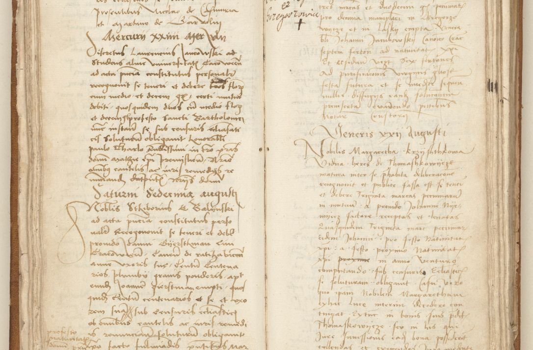 Zdjęcie nr 57 dla obiektu archiwalnego: [Acta] obligation[um] coram reverendo p[atre] domino Johanne de Starzechouicze decretor[um] doctore, scolastico Visl[i]ciensi, canonico et in spirituali[bus] vicario generali Crac[oviensi] ad annum Domini m[ille]simum quingentesimum [quartum], indicione septim[a], [pon]tificatus sancti[ssimi in] Christo patris [domini nostri] domini Julii divina pro[vi]dencia pape secundi, anno primo feliciter i[nci]piunt.