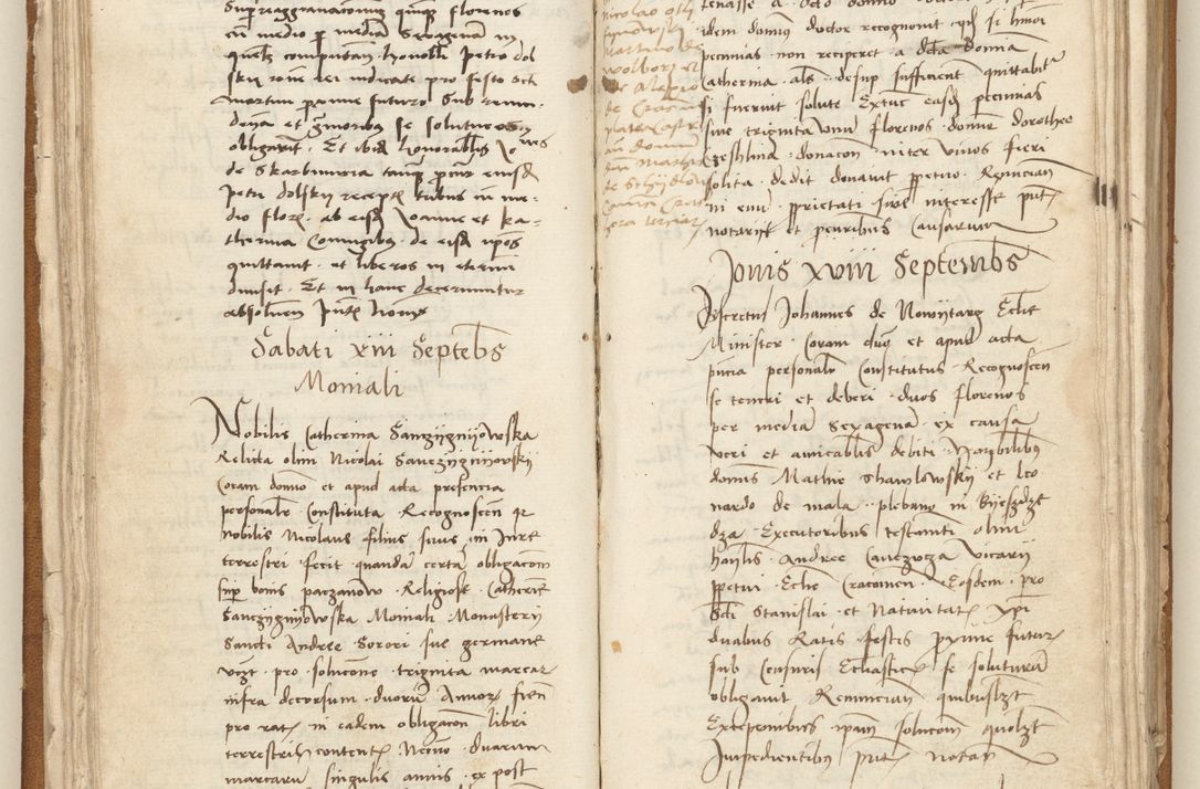 Zdjęcie nr 60 dla obiektu archiwalnego: [Acta] obligation[um] coram reverendo p[atre] domino Johanne de Starzechouicze decretor[um] doctore, scolastico Visl[i]ciensi, canonico et in spirituali[bus] vicario generali Crac[oviensi] ad annum Domini m[ille]simum quingentesimum [quartum], indicione septim[a], [pon]tificatus sancti[ssimi in] Christo patris [domini nostri] domini Julii divina pro[vi]dencia pape secundi, anno primo feliciter i[nci]piunt.