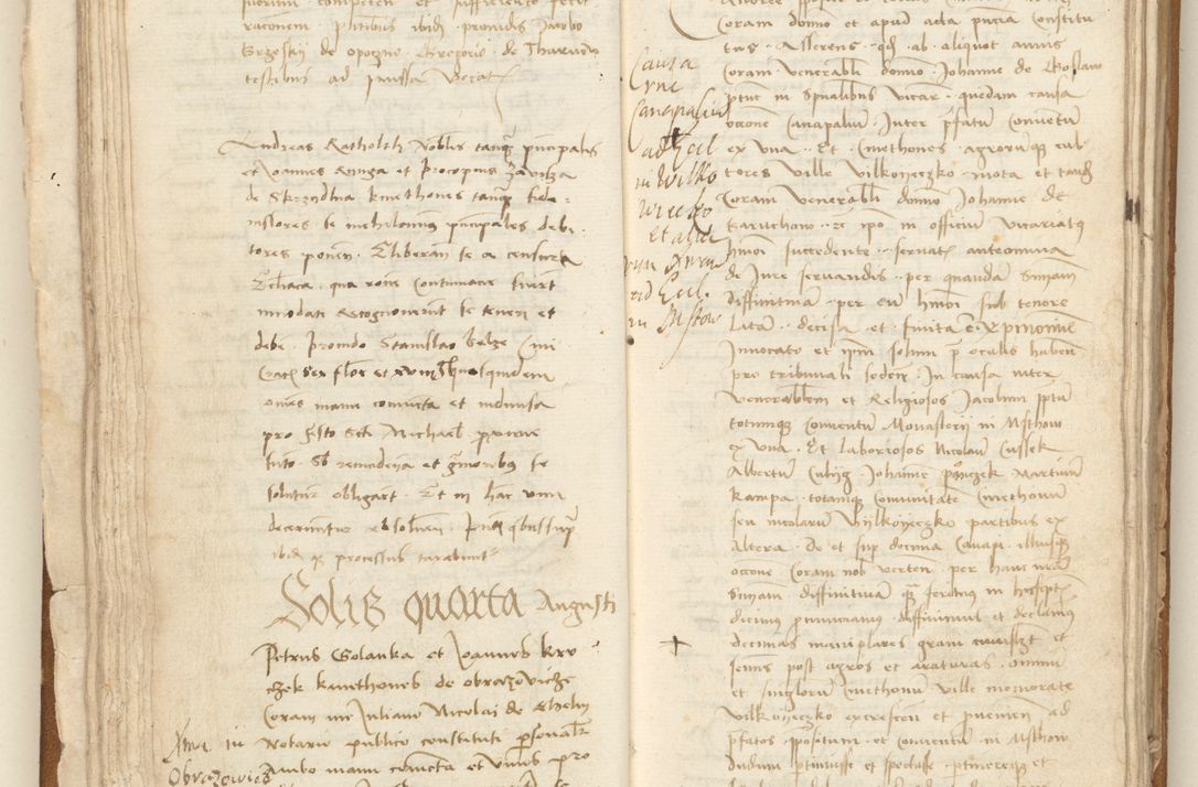 Zdjęcie nr 54 dla obiektu archiwalnego: [Acta] obligation[um] coram reverendo p[atre] domino Johanne de Starzechouicze decretor[um] doctore, scolastico Visl[i]ciensi, canonico et in spirituali[bus] vicario generali Crac[oviensi] ad annum Domini m[ille]simum quingentesimum [quartum], indicione septim[a], [pon]tificatus sancti[ssimi in] Christo patris [domini nostri] domini Julii divina pro[vi]dencia pape secundi, anno primo feliciter i[nci]piunt.