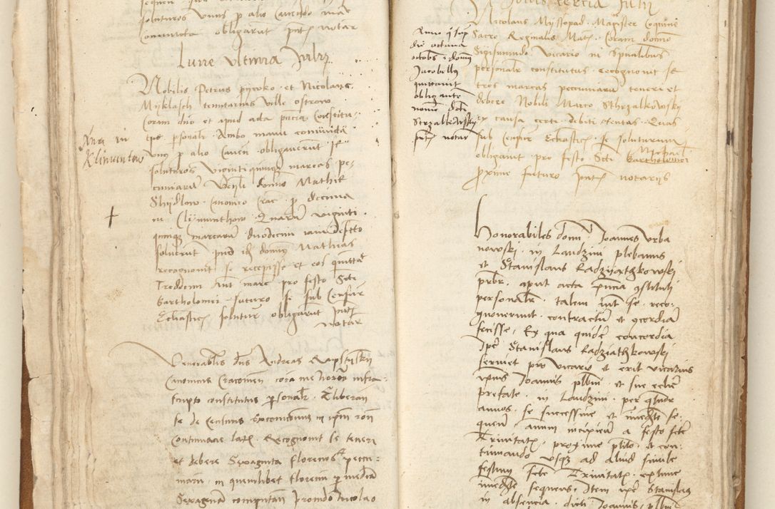 Zdjęcie nr 50 dla obiektu archiwalnego: [Acta] obligation[um] coram reverendo p[atre] domino Johanne de Starzechouicze decretor[um] doctore, scolastico Visl[i]ciensi, canonico et in spirituali[bus] vicario generali Crac[oviensi] ad annum Domini m[ille]simum quingentesimum [quartum], indicione septim[a], [pon]tificatus sancti[ssimi in] Christo patris [domini nostri] domini Julii divina pro[vi]dencia pape secundi, anno primo feliciter i[nci]piunt.