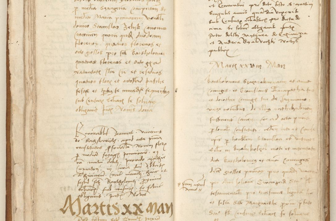 Zdjęcie nr 45 dla obiektu archiwalnego: [Acta] obligation[um] coram reverendo p[atre] domino Johanne de Starzechouicze decretor[um] doctore, scolastico Visl[i]ciensi, canonico et in spirituali[bus] vicario generali Crac[oviensi] ad annum Domini m[ille]simum quingentesimum [quartum], indicione septim[a], [pon]tificatus sancti[ssimi in] Christo patris [domini nostri] domini Julii divina pro[vi]dencia pape secundi, anno primo feliciter i[nci]piunt.