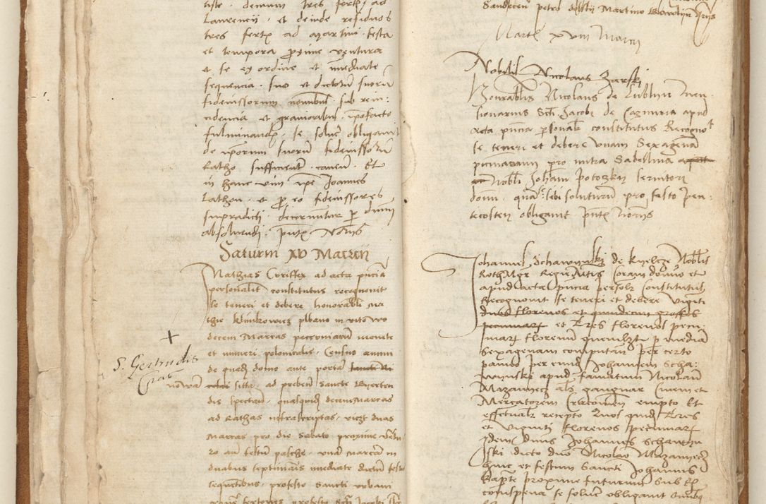 Zdjęcie nr 38 dla obiektu archiwalnego: [Acta] obligation[um] coram reverendo p[atre] domino Johanne de Starzechouicze decretor[um] doctore, scolastico Visl[i]ciensi, canonico et in spirituali[bus] vicario generali Crac[oviensi] ad annum Domini m[ille]simum quingentesimum [quartum], indicione septim[a], [pon]tificatus sancti[ssimi in] Christo patris [domini nostri] domini Julii divina pro[vi]dencia pape secundi, anno primo feliciter i[nci]piunt.