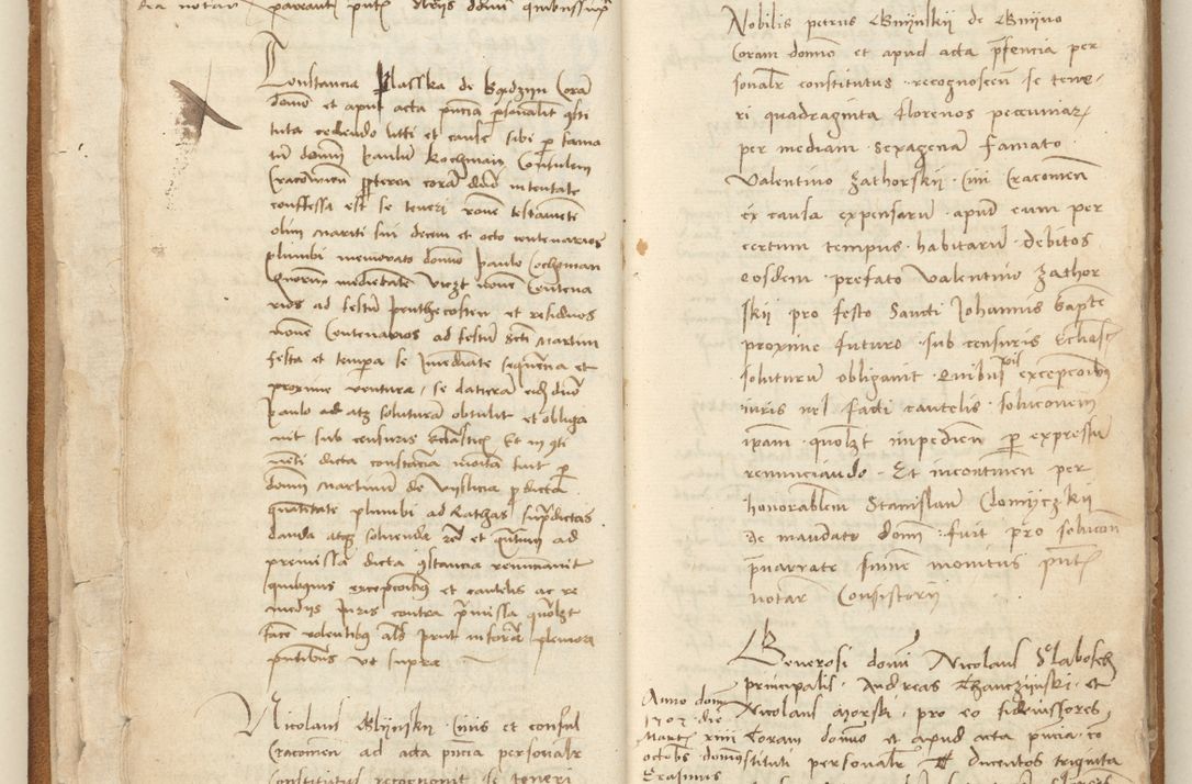 Zdjęcie nr 30 dla obiektu archiwalnego: [Acta] obligation[um] coram reverendo p[atre] domino Johanne de Starzechouicze decretor[um] doctore, scolastico Visl[i]ciensi, canonico et in spirituali[bus] vicario generali Crac[oviensi] ad annum Domini m[ille]simum quingentesimum [quartum], indicione septim[a], [pon]tificatus sancti[ssimi in] Christo patris [domini nostri] domini Julii divina pro[vi]dencia pape secundi, anno primo feliciter i[nci]piunt.