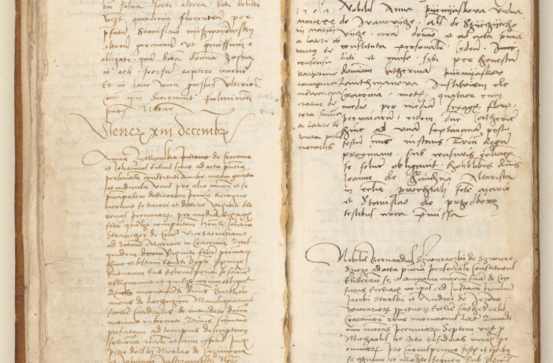 Zdjęcie nr 27 dla obiektu archiwalnego: [Acta] obligation[um] coram reverendo p[atre] domino Johanne de Starzechouicze decretor[um] doctore, scolastico Visl[i]ciensi, canonico et in spirituali[bus] vicario generali Crac[oviensi] ad annum Domini m[ille]simum quingentesimum [quartum], indicione septim[a], [pon]tificatus sancti[ssimi in] Christo patris [domini nostri] domini Julii divina pro[vi]dencia pape secundi, anno primo feliciter i[nci]piunt.