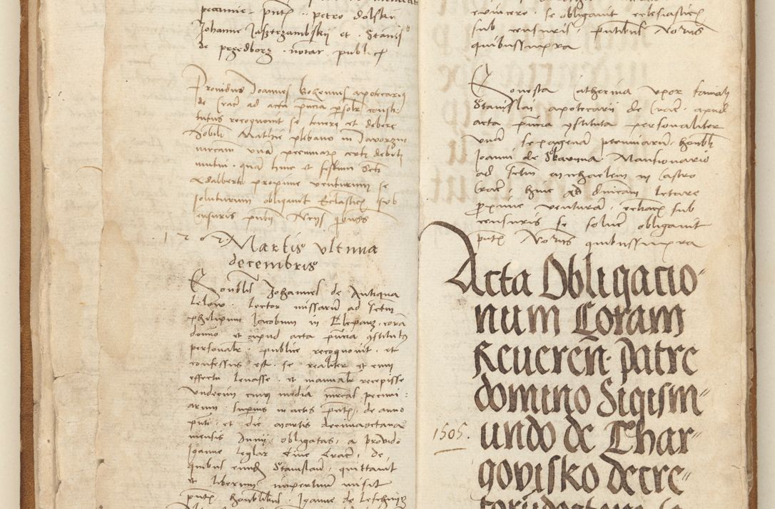 Zdjęcie nr 28 dla obiektu archiwalnego: [Acta] obligation[um] coram reverendo p[atre] domino Johanne de Starzechouicze decretor[um] doctore, scolastico Visl[i]ciensi, canonico et in spirituali[bus] vicario generali Crac[oviensi] ad annum Domini m[ille]simum quingentesimum [quartum], indicione septim[a], [pon]tificatus sancti[ssimi in] Christo patris [domini nostri] domini Julii divina pro[vi]dencia pape secundi, anno primo feliciter i[nci]piunt.