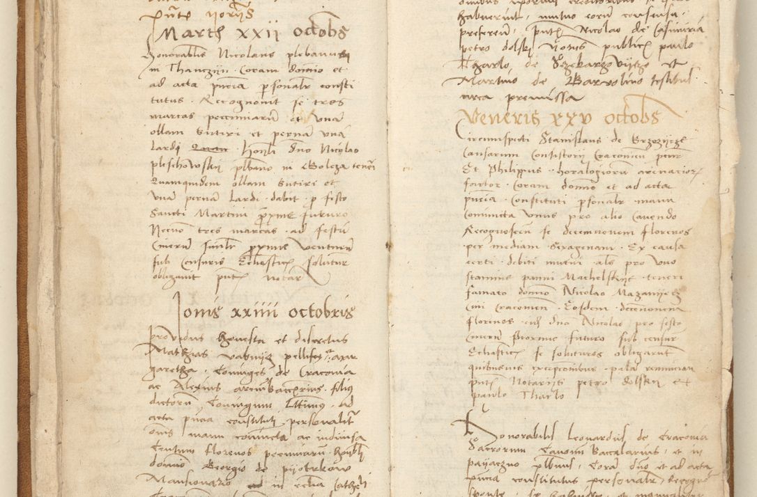 Zdjęcie nr 21 dla obiektu archiwalnego: [Acta] obligation[um] coram reverendo p[atre] domino Johanne de Starzechouicze decretor[um] doctore, scolastico Visl[i]ciensi, canonico et in spirituali[bus] vicario generali Crac[oviensi] ad annum Domini m[ille]simum quingentesimum [quartum], indicione septim[a], [pon]tificatus sancti[ssimi in] Christo patris [domini nostri] domini Julii divina pro[vi]dencia pape secundi, anno primo feliciter i[nci]piunt.