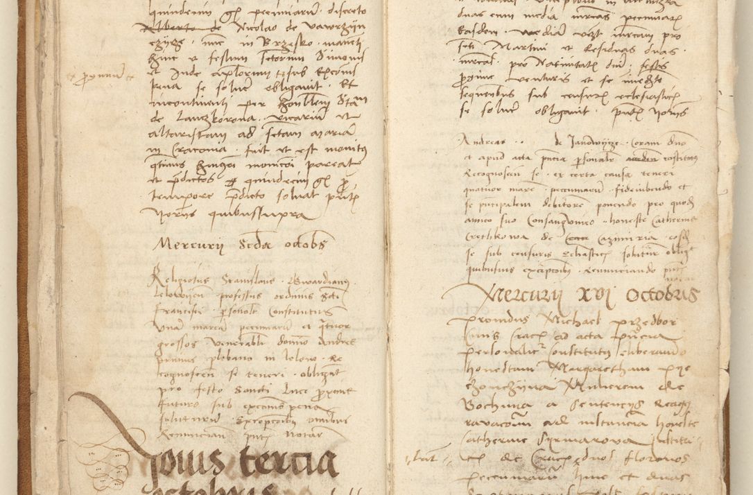 Zdjęcie nr 20 dla obiektu archiwalnego: [Acta] obligation[um] coram reverendo p[atre] domino Johanne de Starzechouicze decretor[um] doctore, scolastico Visl[i]ciensi, canonico et in spirituali[bus] vicario generali Crac[oviensi] ad annum Domini m[ille]simum quingentesimum [quartum], indicione septim[a], [pon]tificatus sancti[ssimi in] Christo patris [domini nostri] domini Julii divina pro[vi]dencia pape secundi, anno primo feliciter i[nci]piunt.