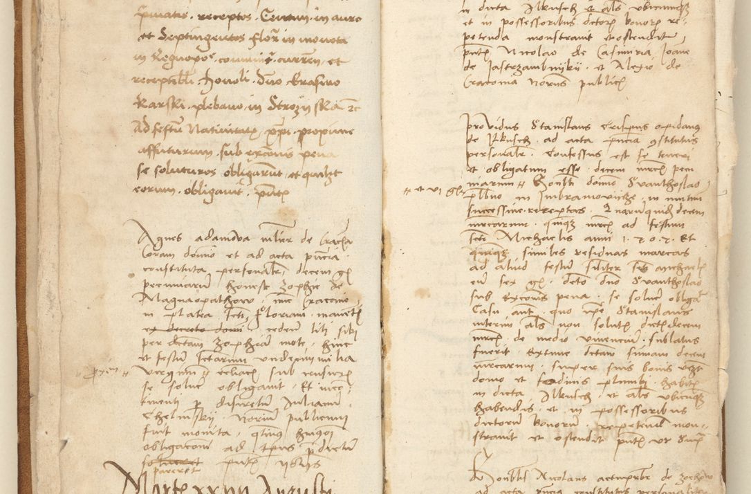 Zdjęcie nr 16 dla obiektu archiwalnego: [Acta] obligation[um] coram reverendo p[atre] domino Johanne de Starzechouicze decretor[um] doctore, scolastico Visl[i]ciensi, canonico et in spirituali[bus] vicario generali Crac[oviensi] ad annum Domini m[ille]simum quingentesimum [quartum], indicione septim[a], [pon]tificatus sancti[ssimi in] Christo patris [domini nostri] domini Julii divina pro[vi]dencia pape secundi, anno primo feliciter i[nci]piunt.