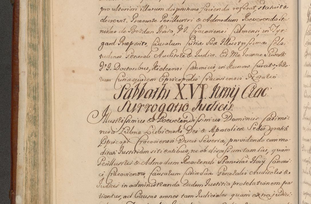 Zdjęcie nr 203 dla obiektu archiwalnego: Acta actorum episcopalium R. D. Casimiri a Łubna Łubiński, episcopi Cracoviensis, ducis Severiae ab anno 1714 ad annum 1719 conscripta. Volumen II