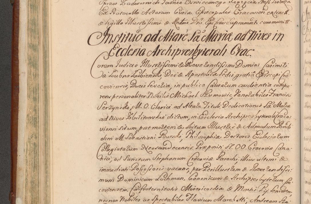 Zdjęcie nr 189 dla obiektu archiwalnego: Acta actorum episcopalium R. D. Casimiri a Łubna Łubiński, episcopi Cracoviensis, ducis Severiae ab anno 1714 ad annum 1719 conscripta. Volumen II